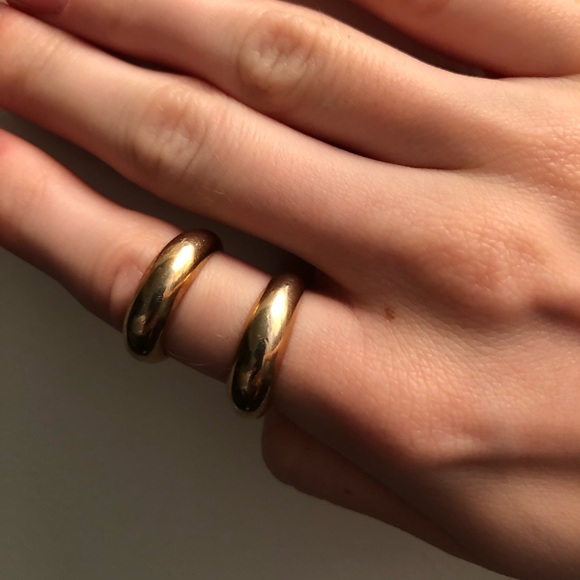 Classic Silver Gold Plated Rings - Picture 3 of 4